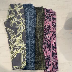 4 Pairs Girls Z by Zella Leggings Capri Size10/12